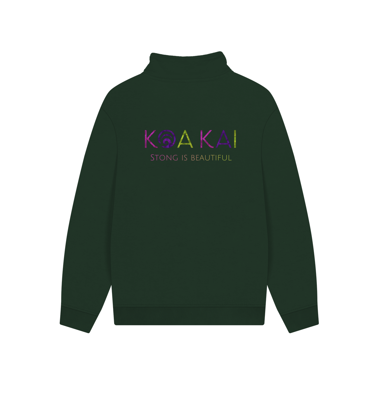 Evergreen Printed Sweater Back