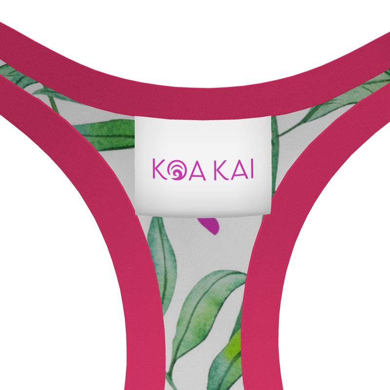 Ava print sports bra