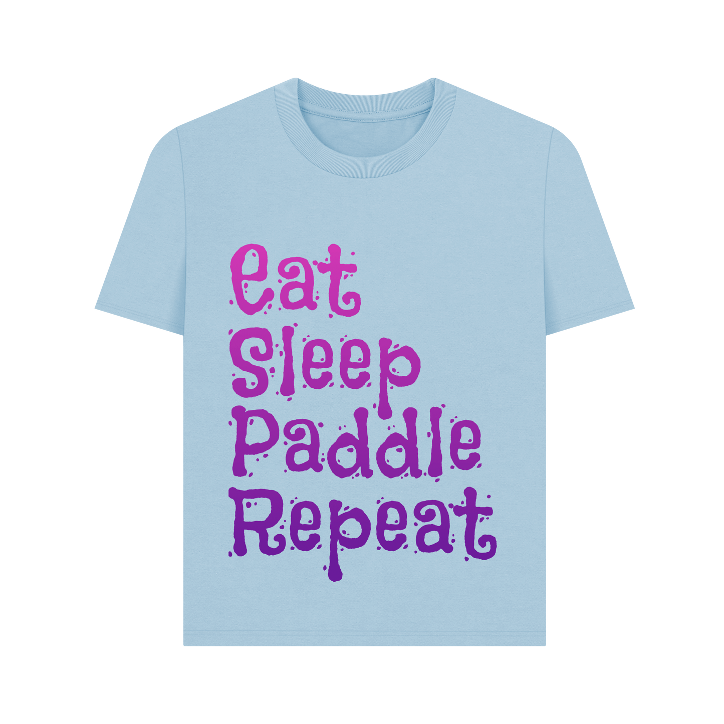 Milky Blue Printed T-shirt Front