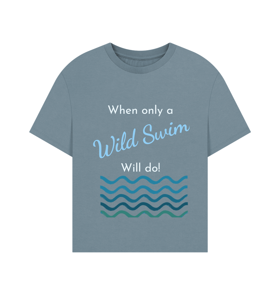 Stone Blue Printed T-shirt