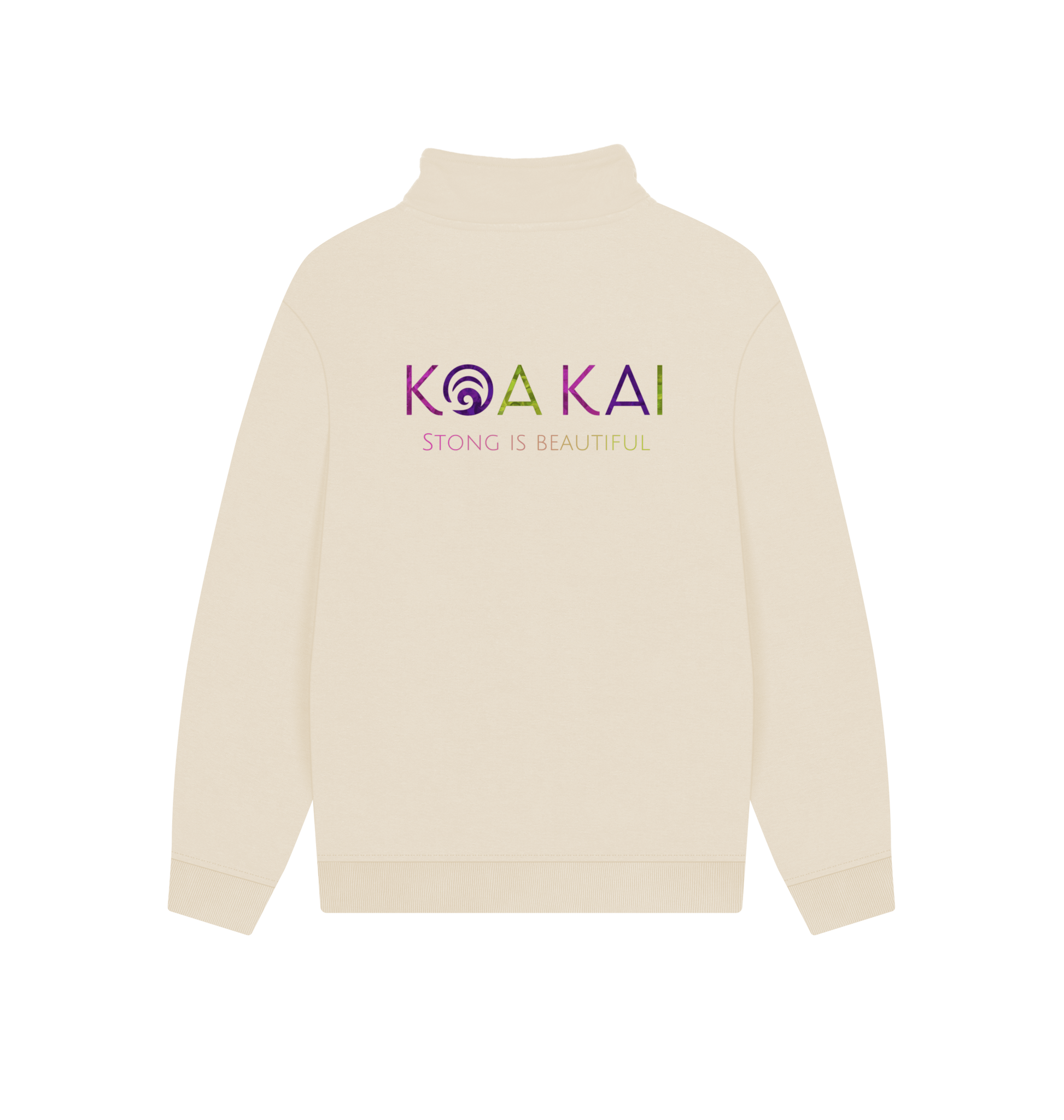 Oat Printed Sweater Back