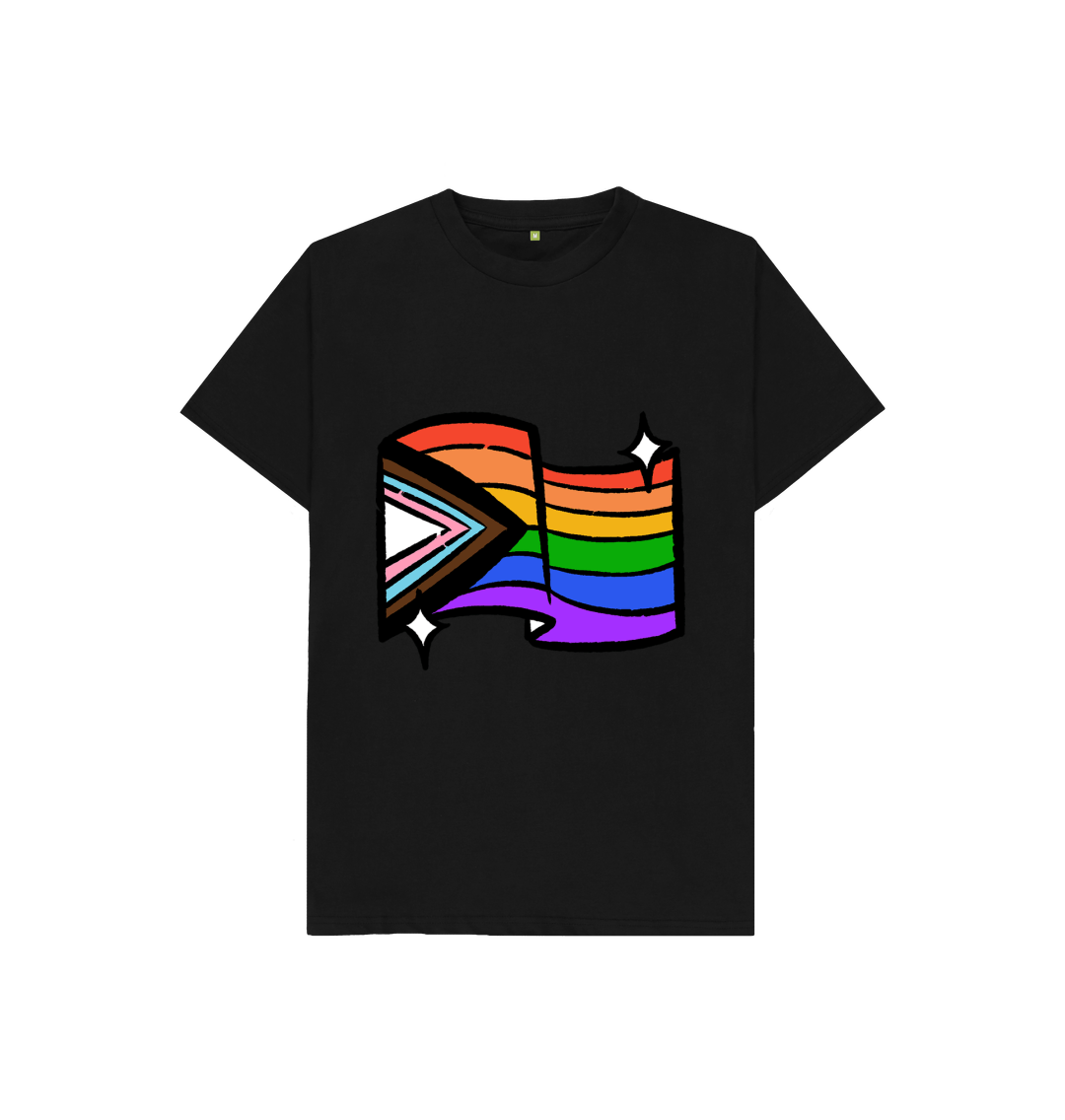 Black Printed Kids T-Shirt