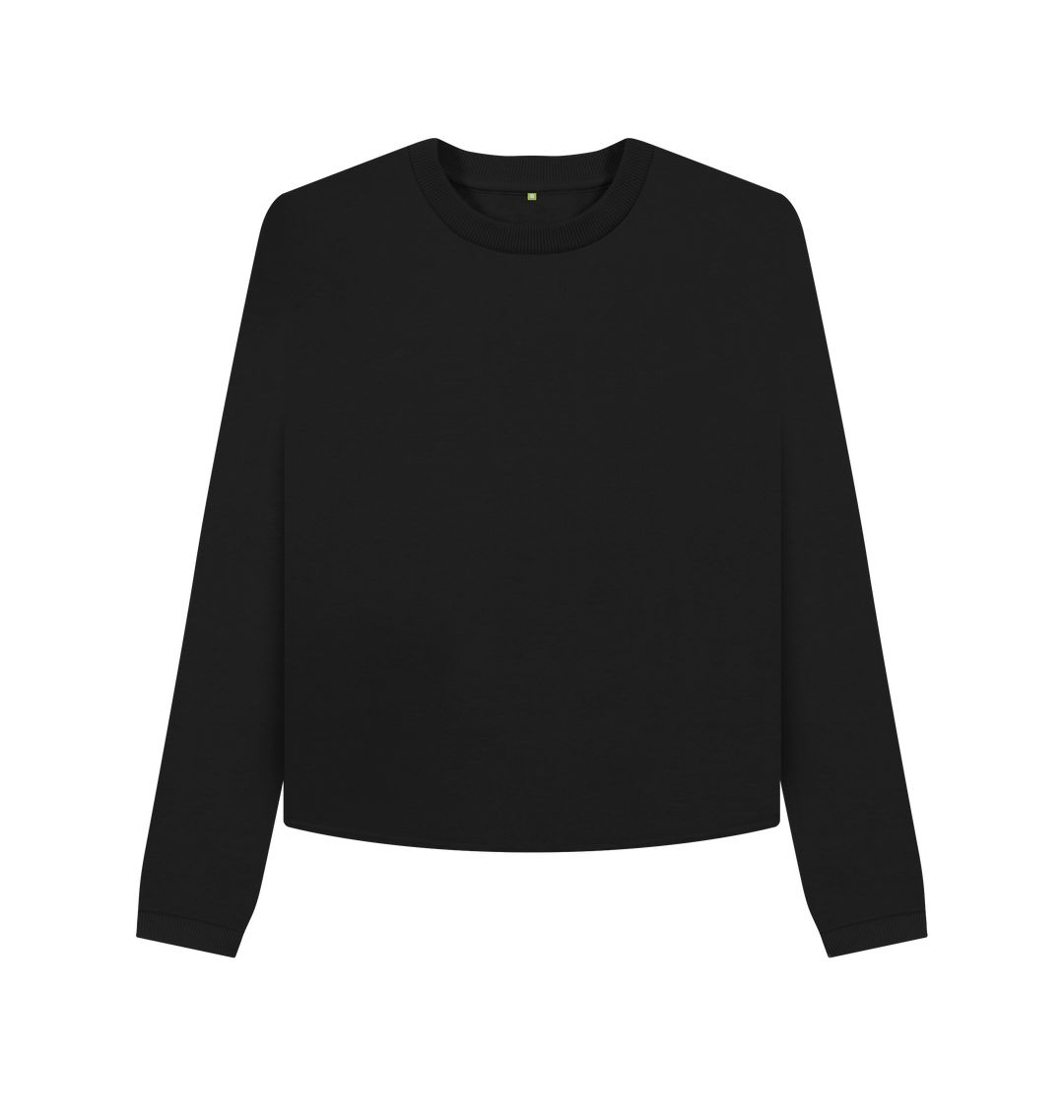 Black Women's Boxy Jumper Certified Organic Cotton