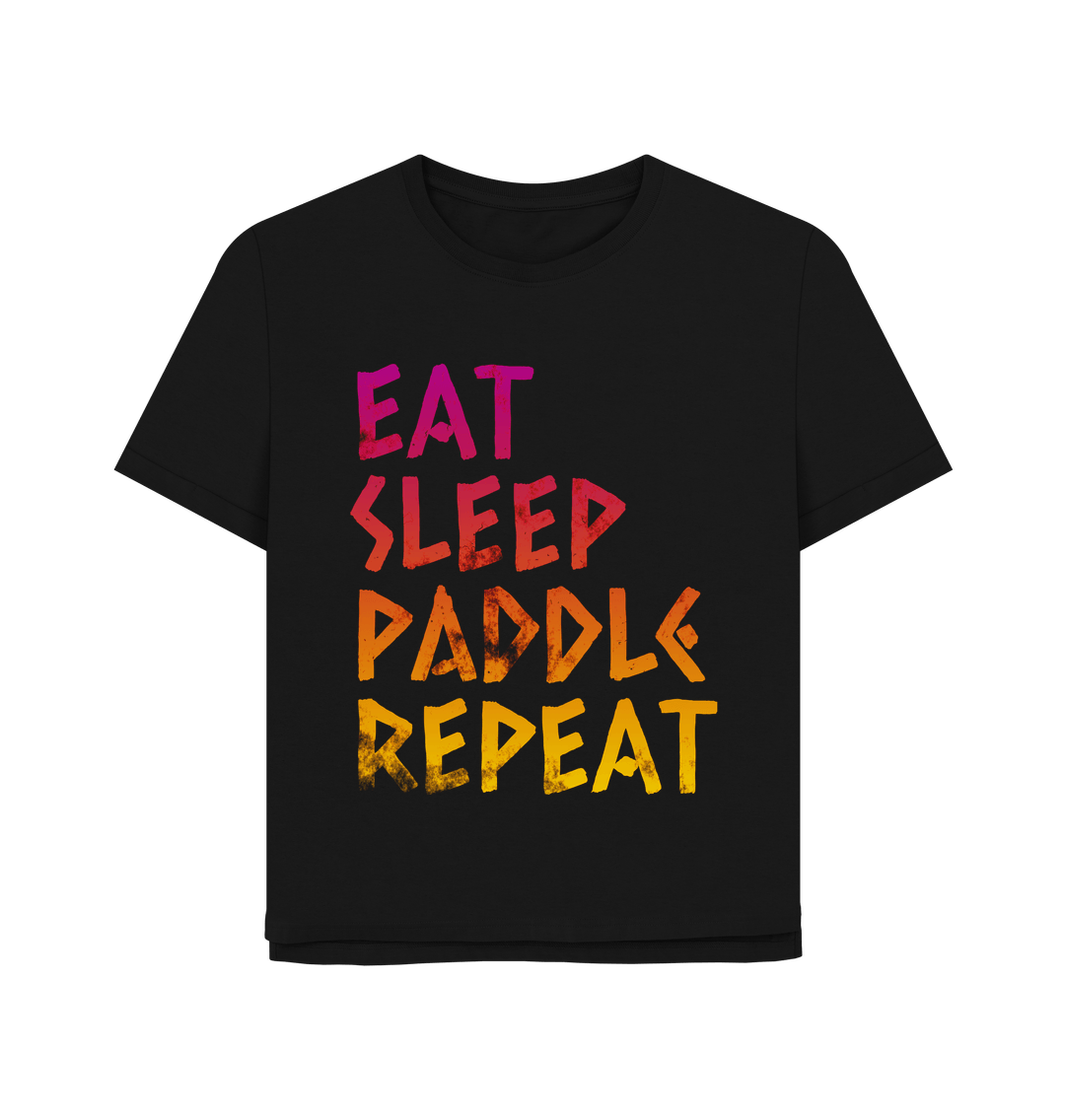 Black Eat Sleep Paddle Repeat