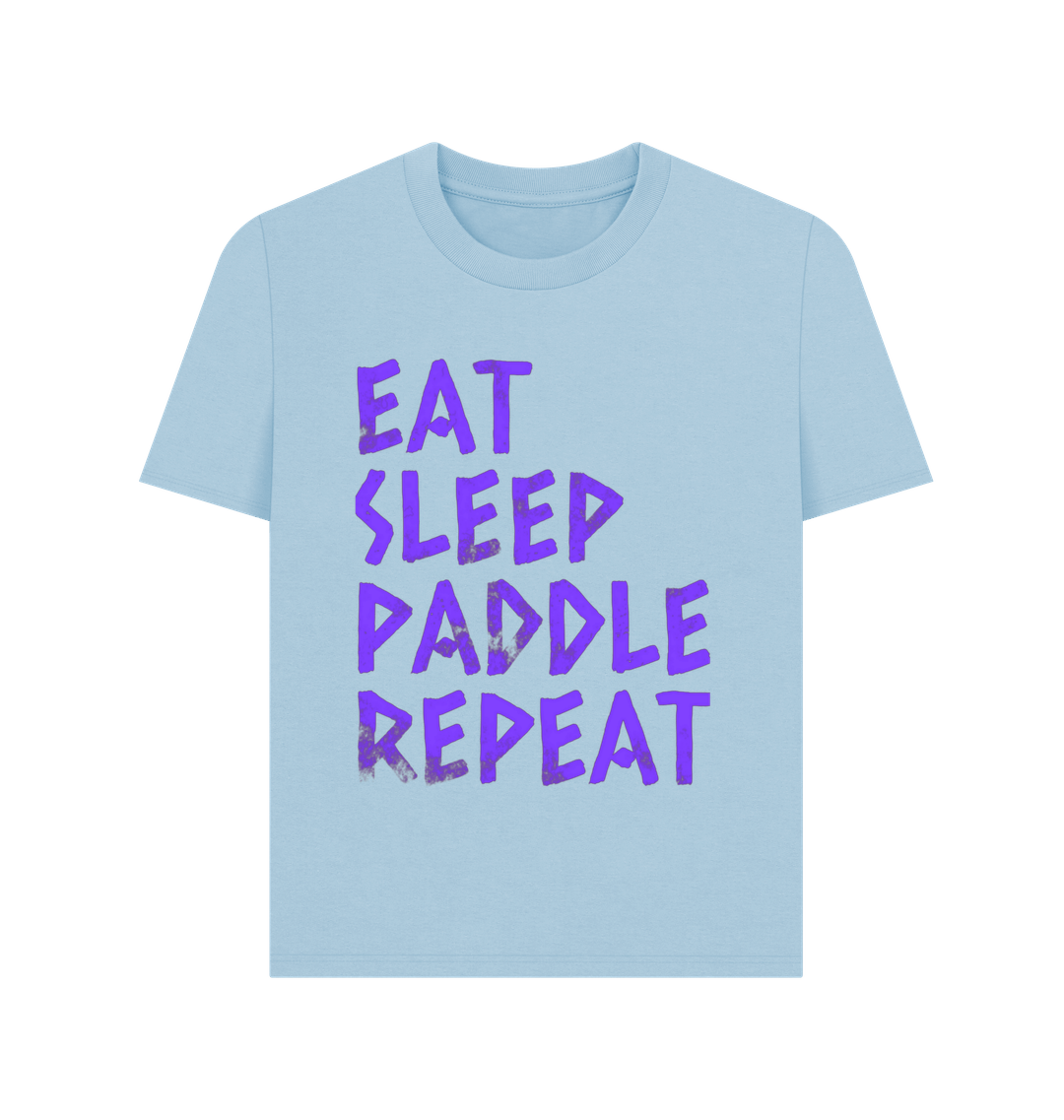 Milky Blue Printed T-shirt Front