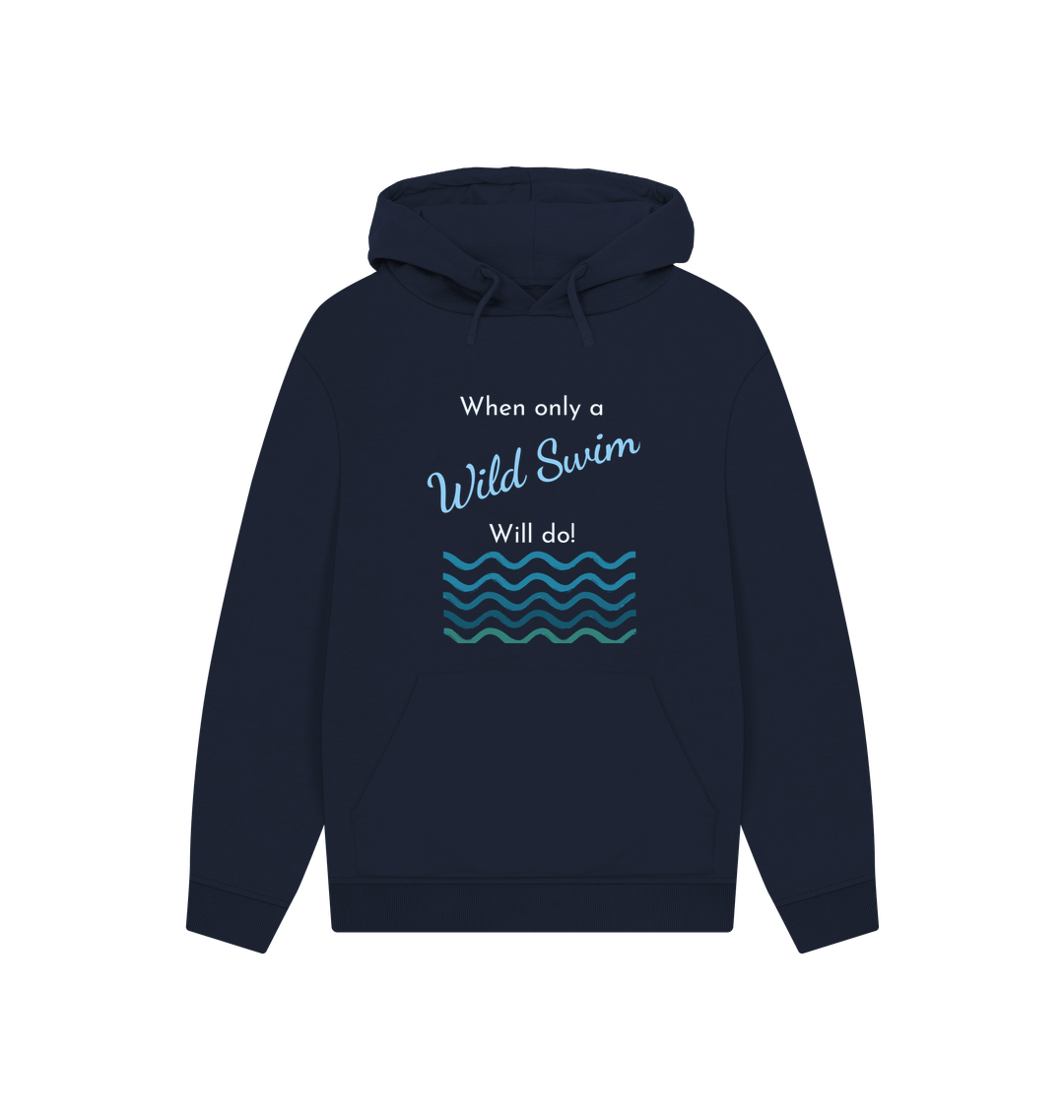 Navy Printed Hoody