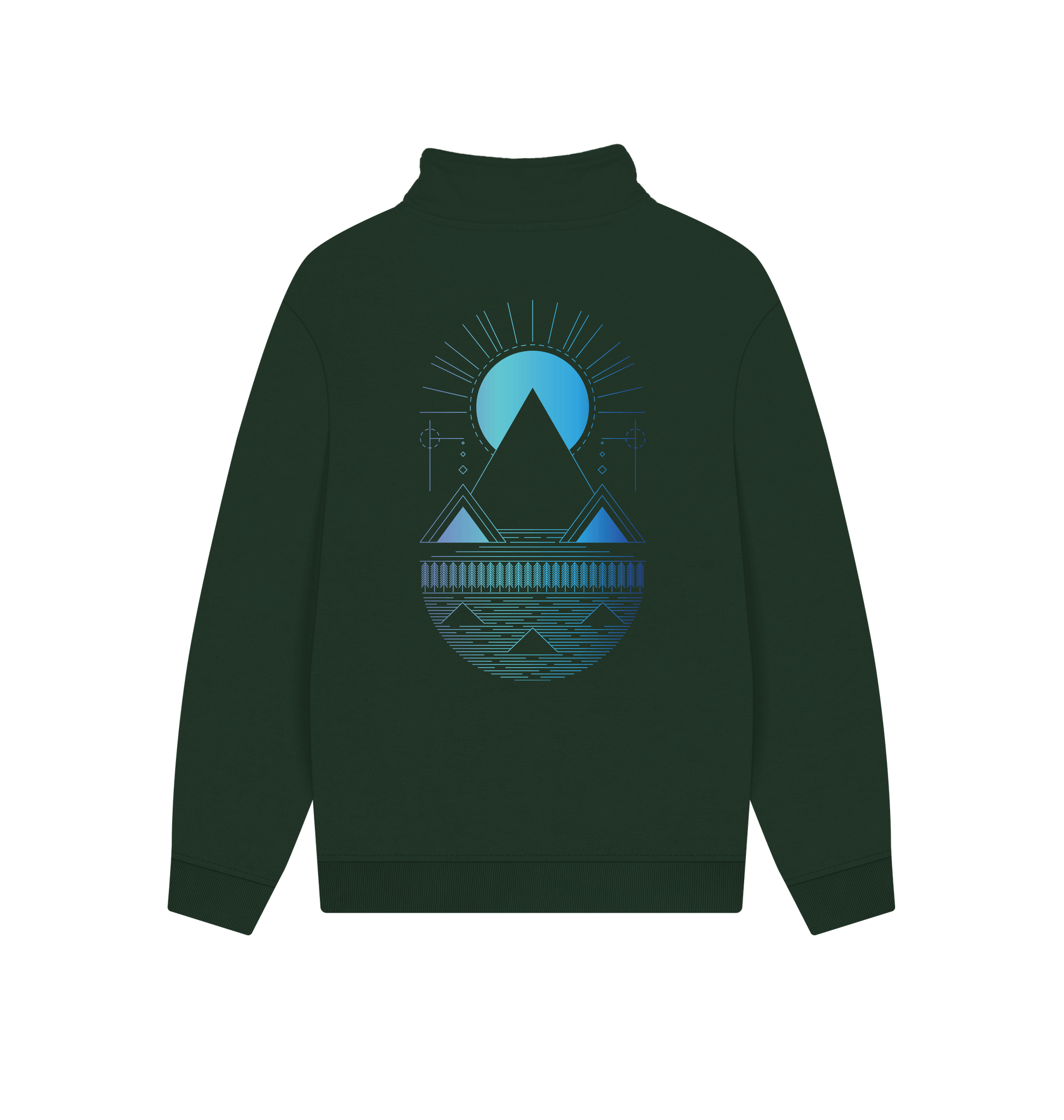 Evergreen Printed Sweater Back