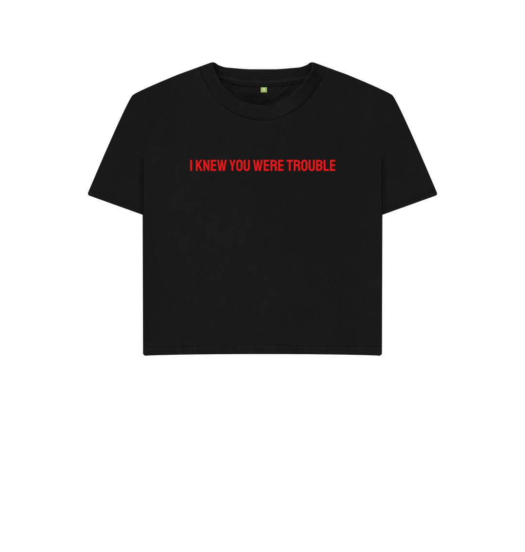 Black Taylor Swift inspired Red Trouble tee
