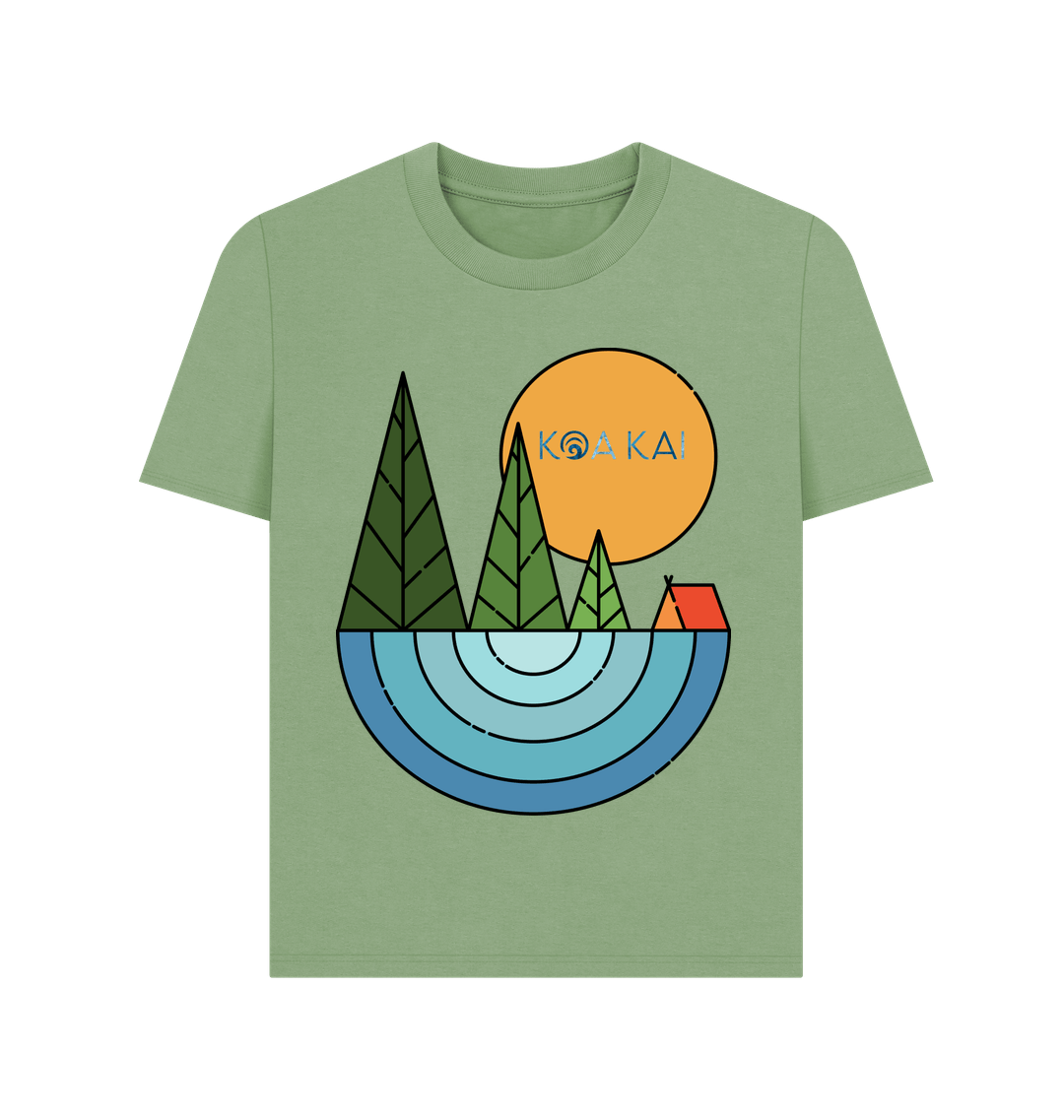 Sage Printed T-shirt Front
