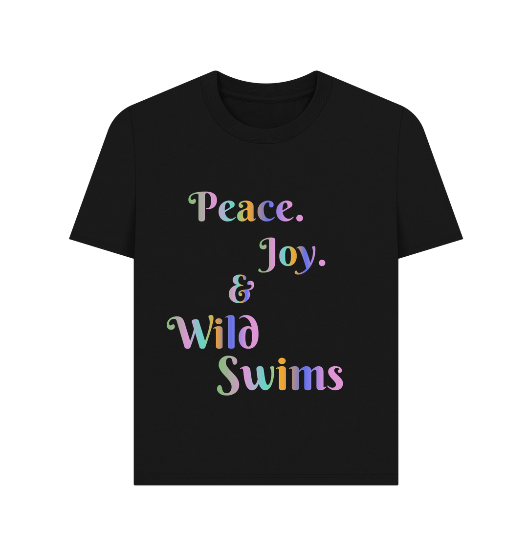 Black Printed T-shirt Front