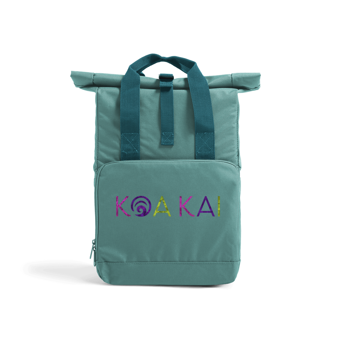 Sage Green Koa Kai Recycled Twin handle Roll-Top Backpack