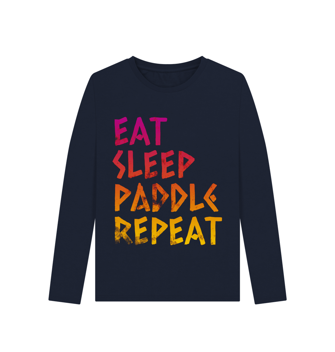 Navy Blue Printed Long Sleeve T Shirt