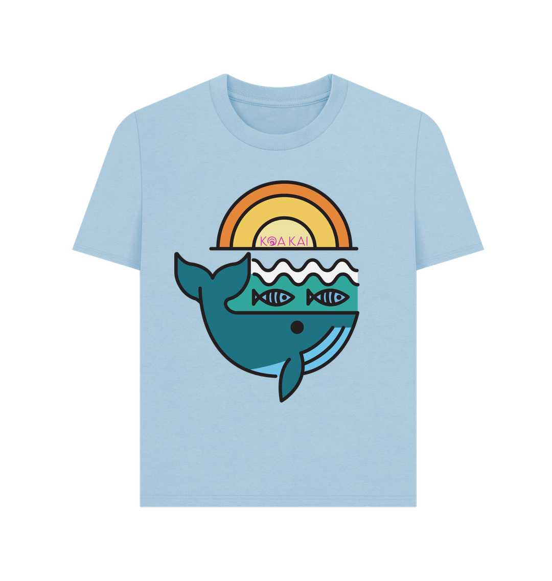 Milky Blue Printed T-shirt Front