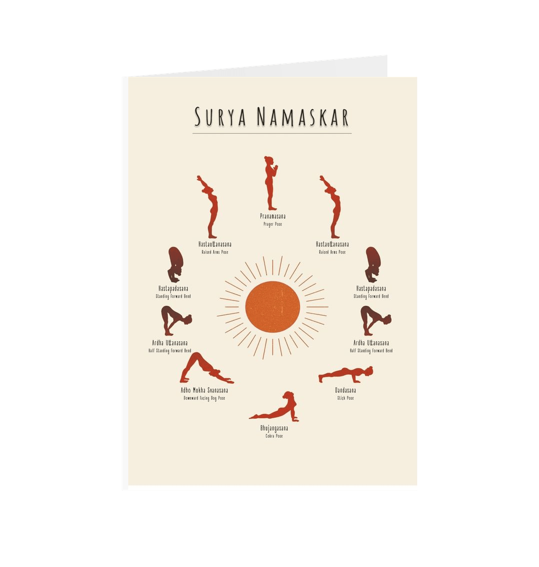 White Sun salutation gift card