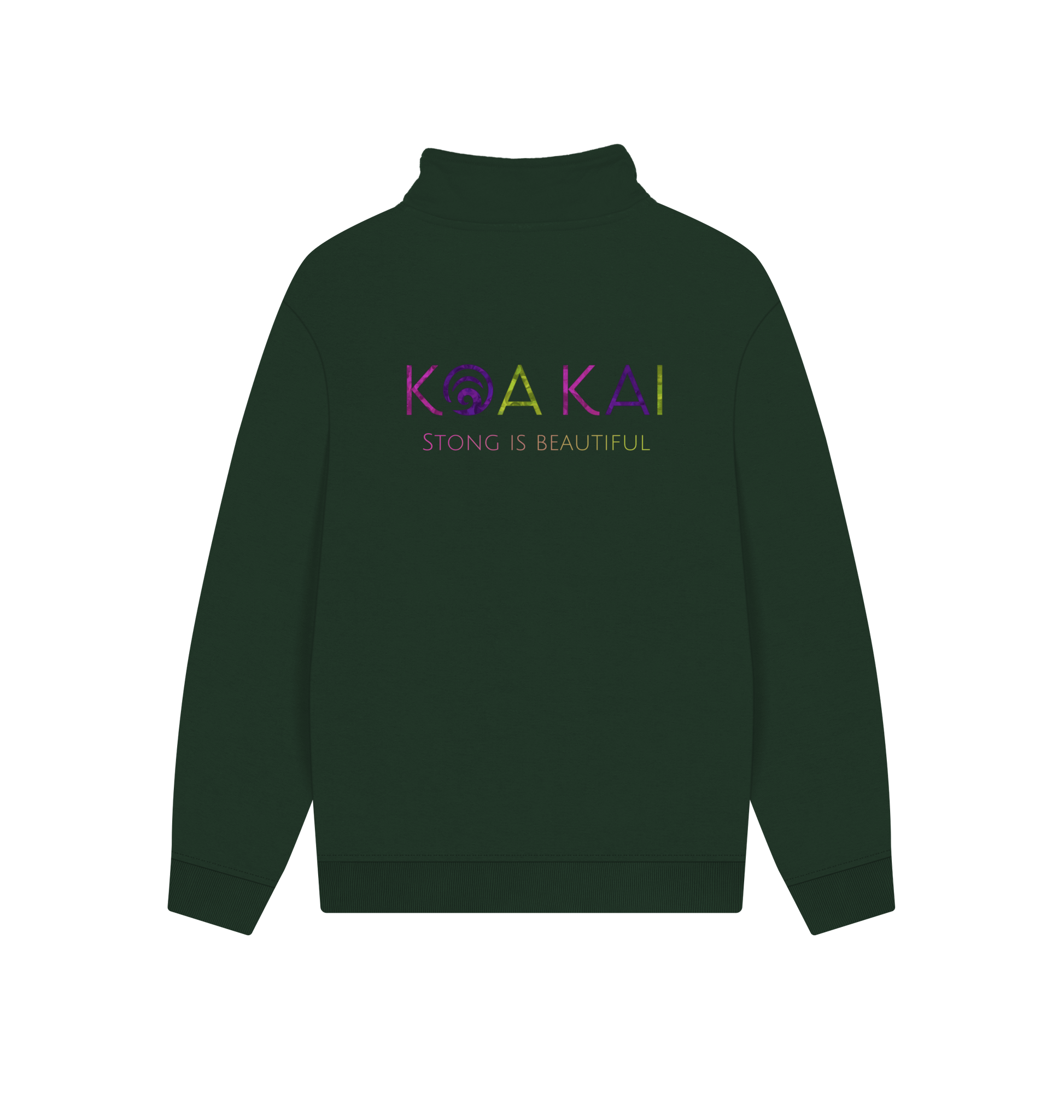 Evergreen Printed Sweater Back