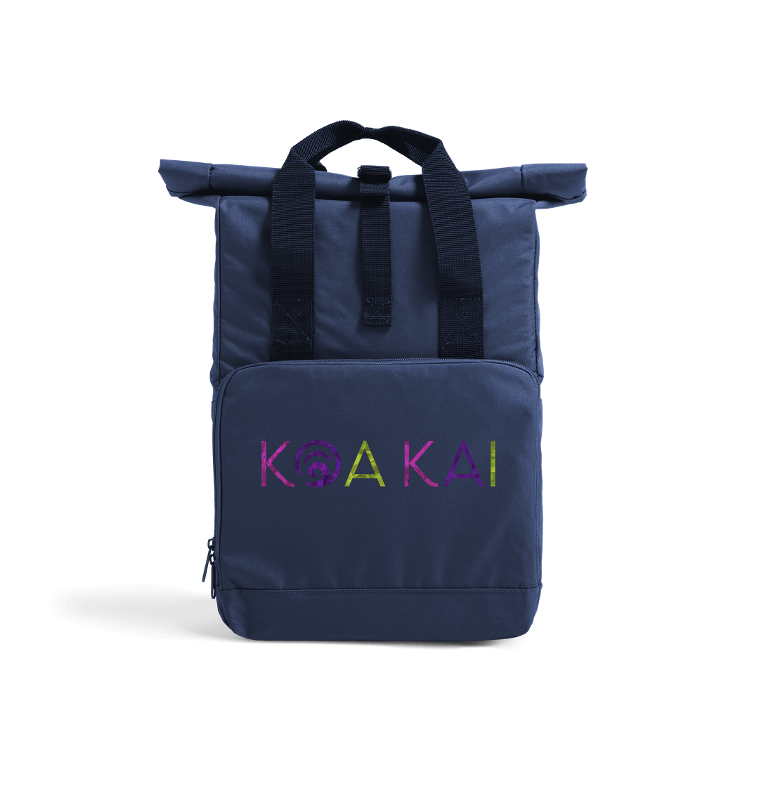 Navy Dusk Koa Kai Recycled Twin handle Roll-Top Backpack