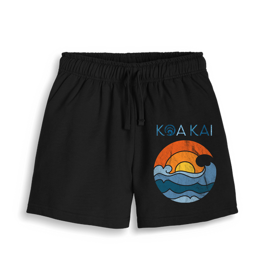 Black Printed Womens Joggers Front