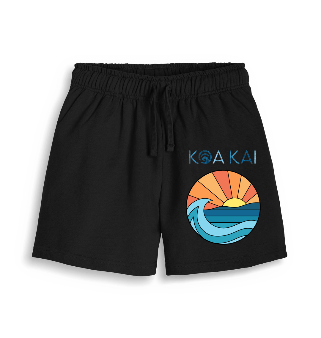 Black Printed Womens Joggers Front