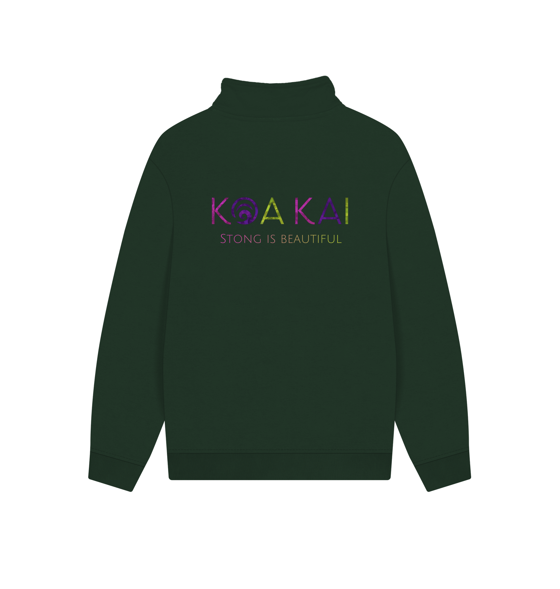 Evergreen Printed Sweater Back