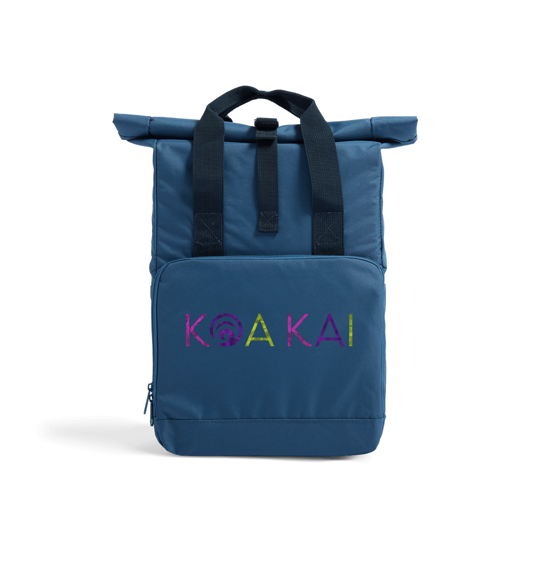 Airforce Blue Koa Kai Recycled Twin handle Roll-Top Backpack
