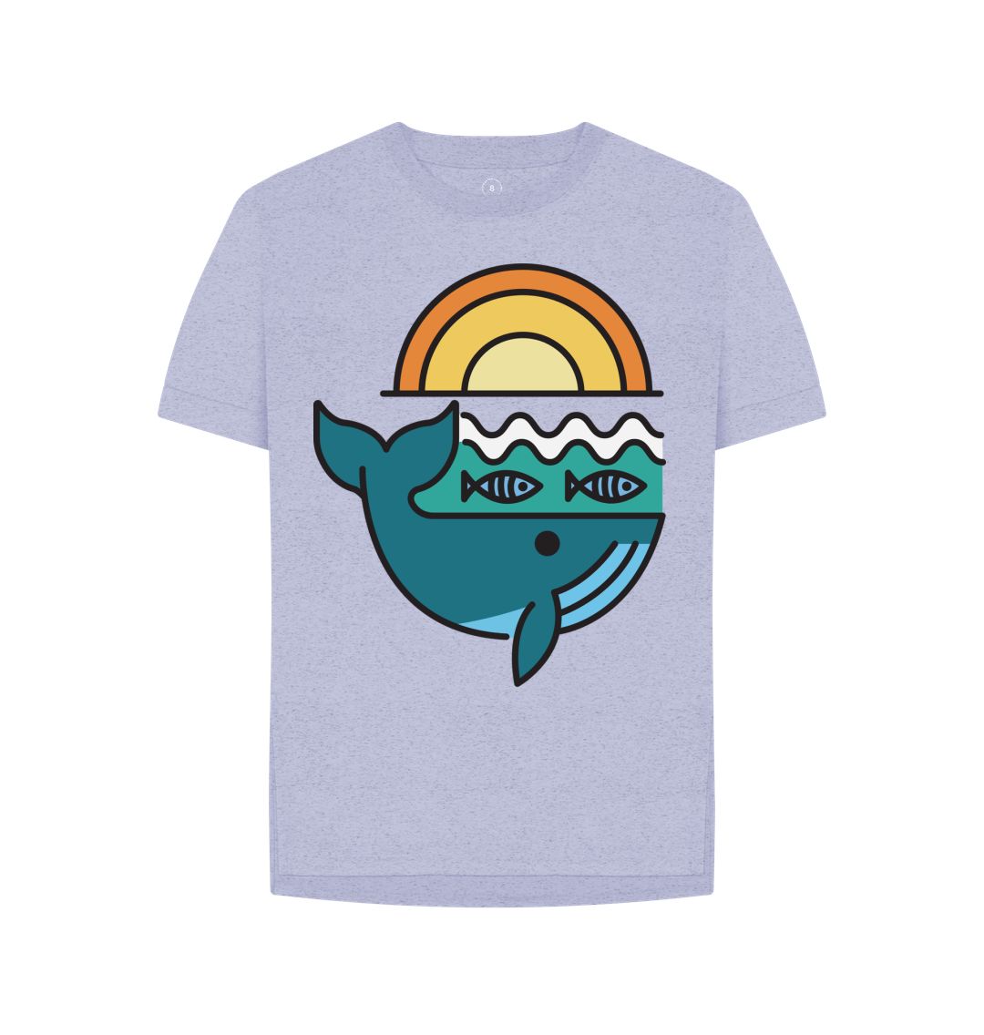 Lavender Over the Whale Women's Remill\u00ae Relaxed Fit T-shirt