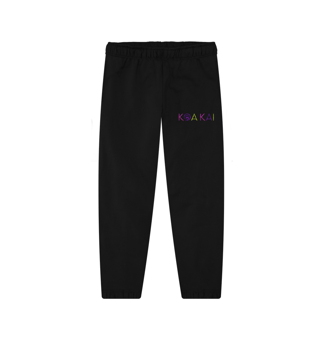 Black Printed Womens Joggers Front