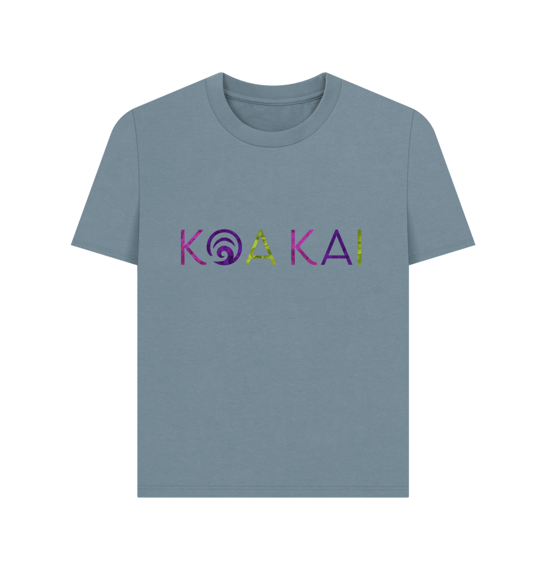 Stone Blue Printed T-shirt