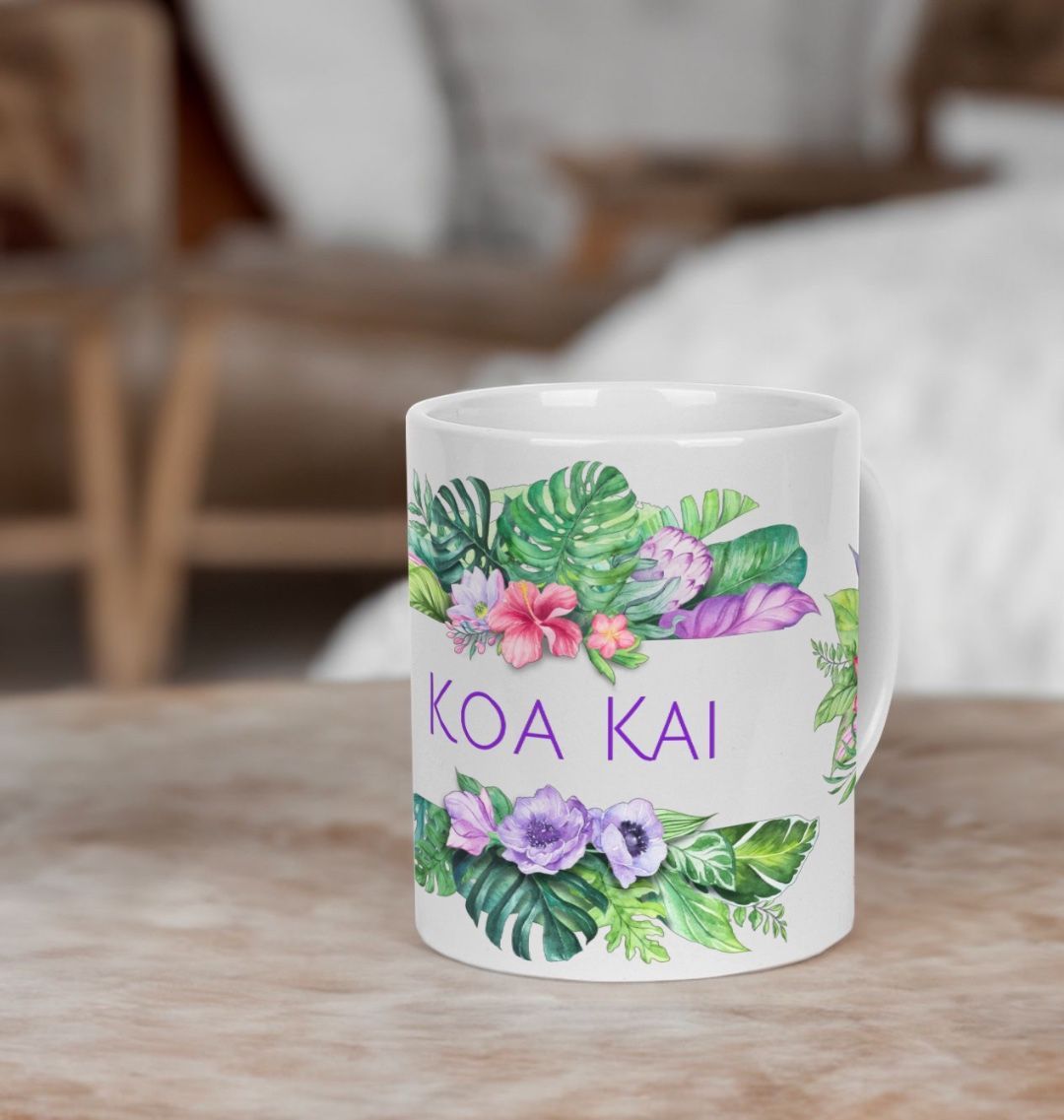 Koa Kai flower mug