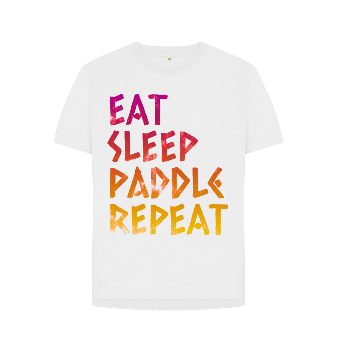 White Eat Sleep Paddle Repeat