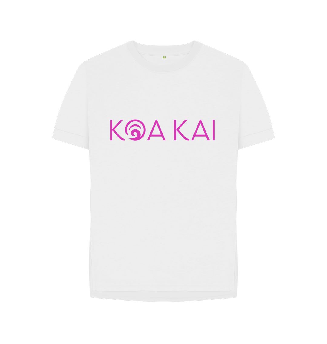 White Koa Kai Women's Relaxed Fit Tee