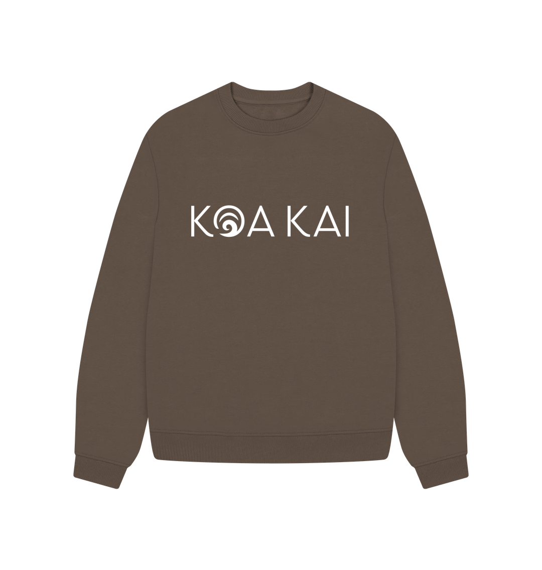 Chocolate Printed Sweater Front