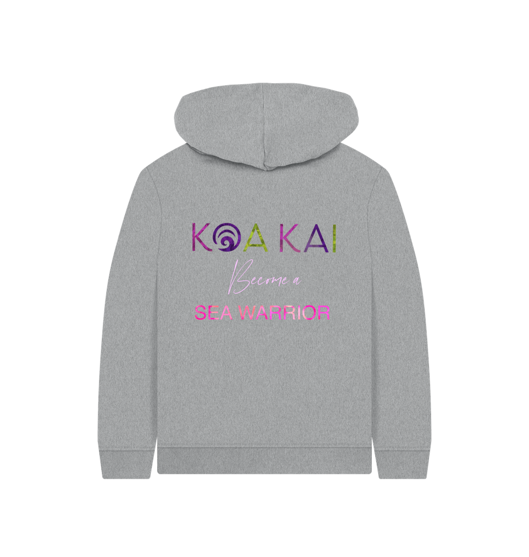 Athletic Grey Printed Kids Hoodie