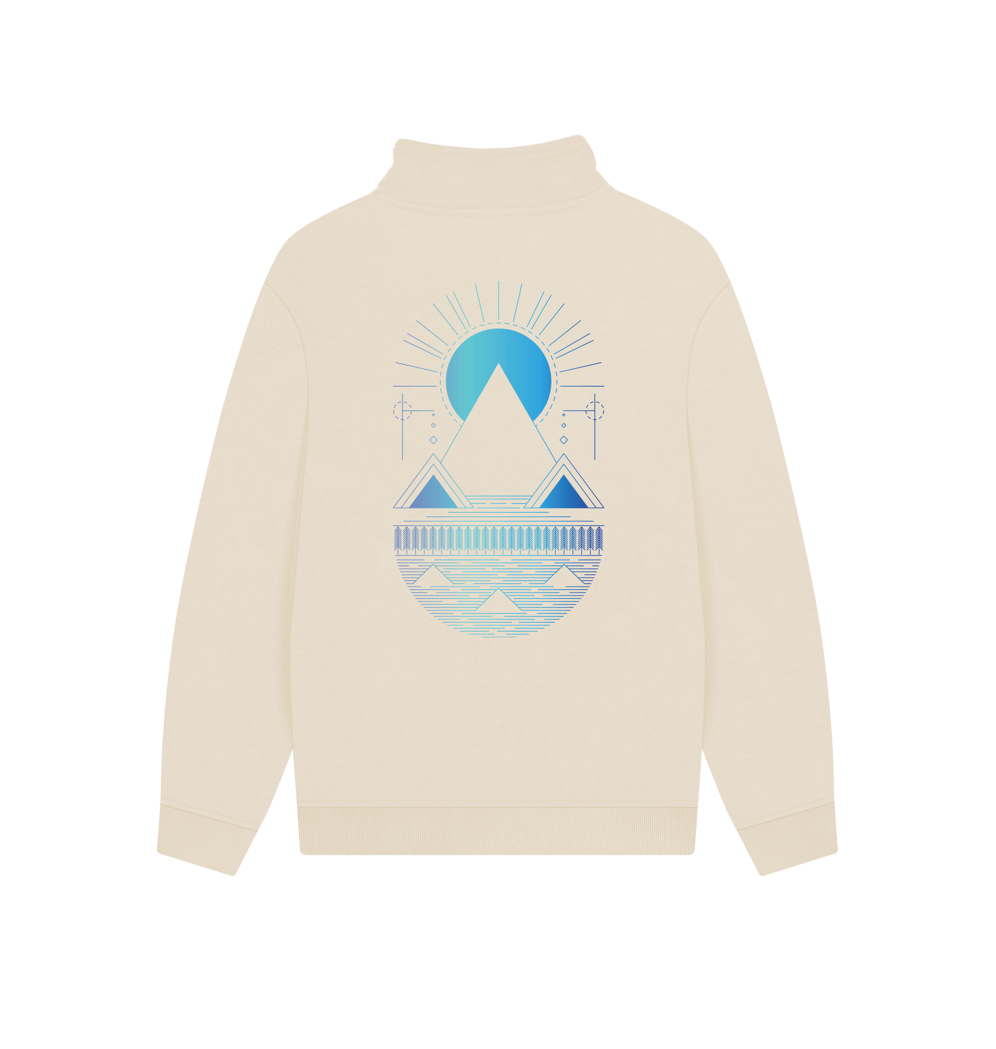 Oat Printed Sweater Back