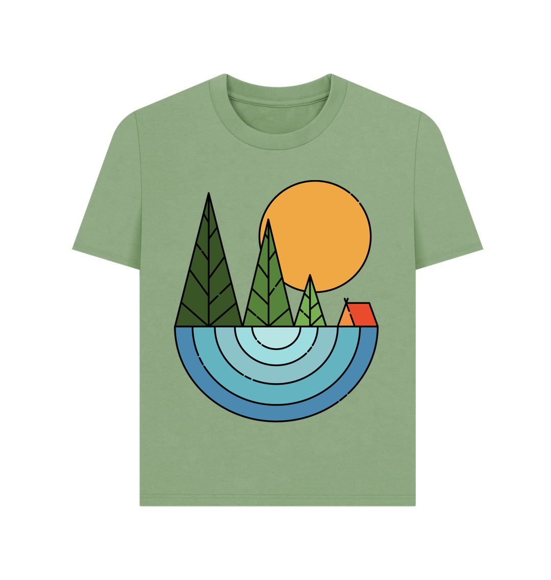 Sage Printed T-shirt Front
