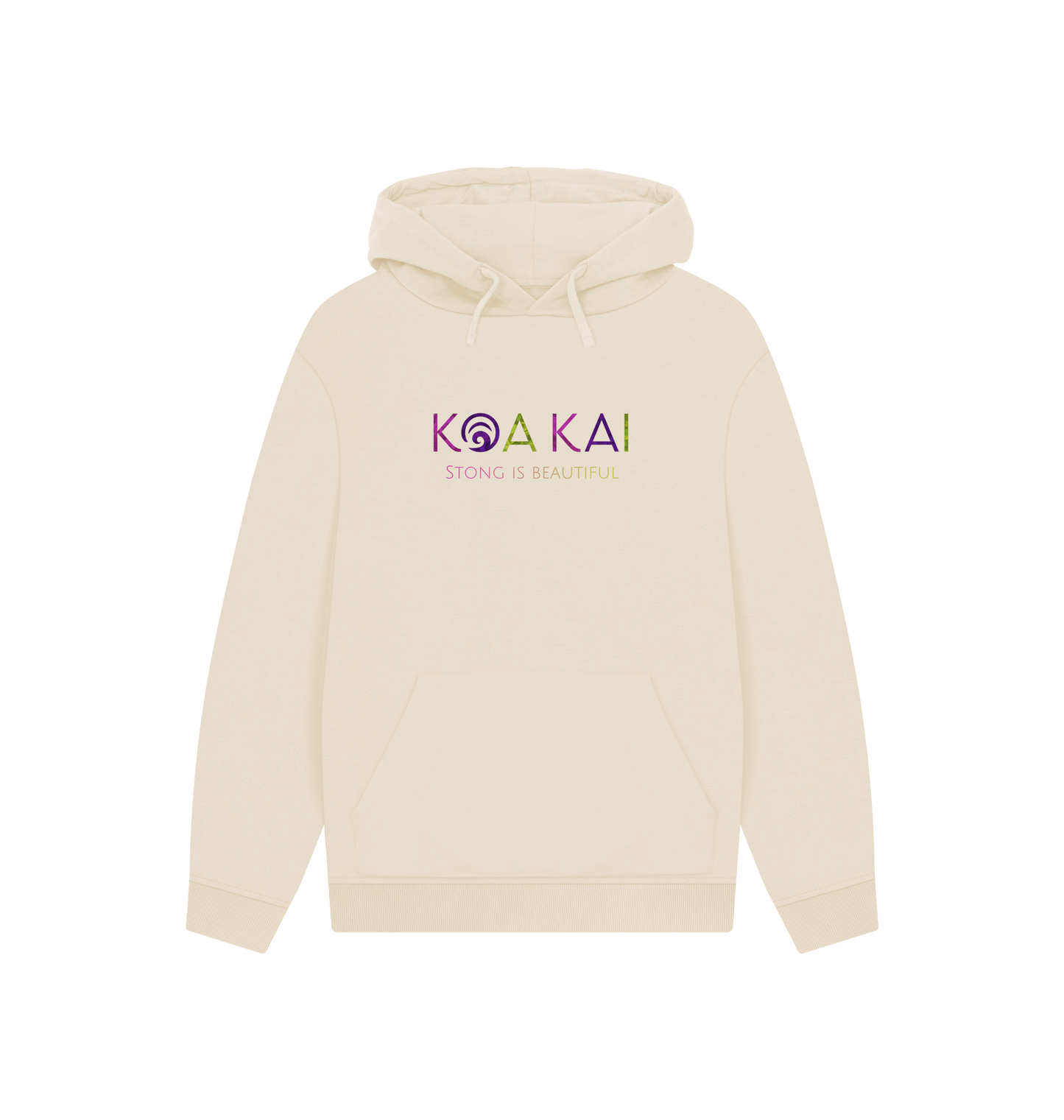 Oat Printed Hoody Front