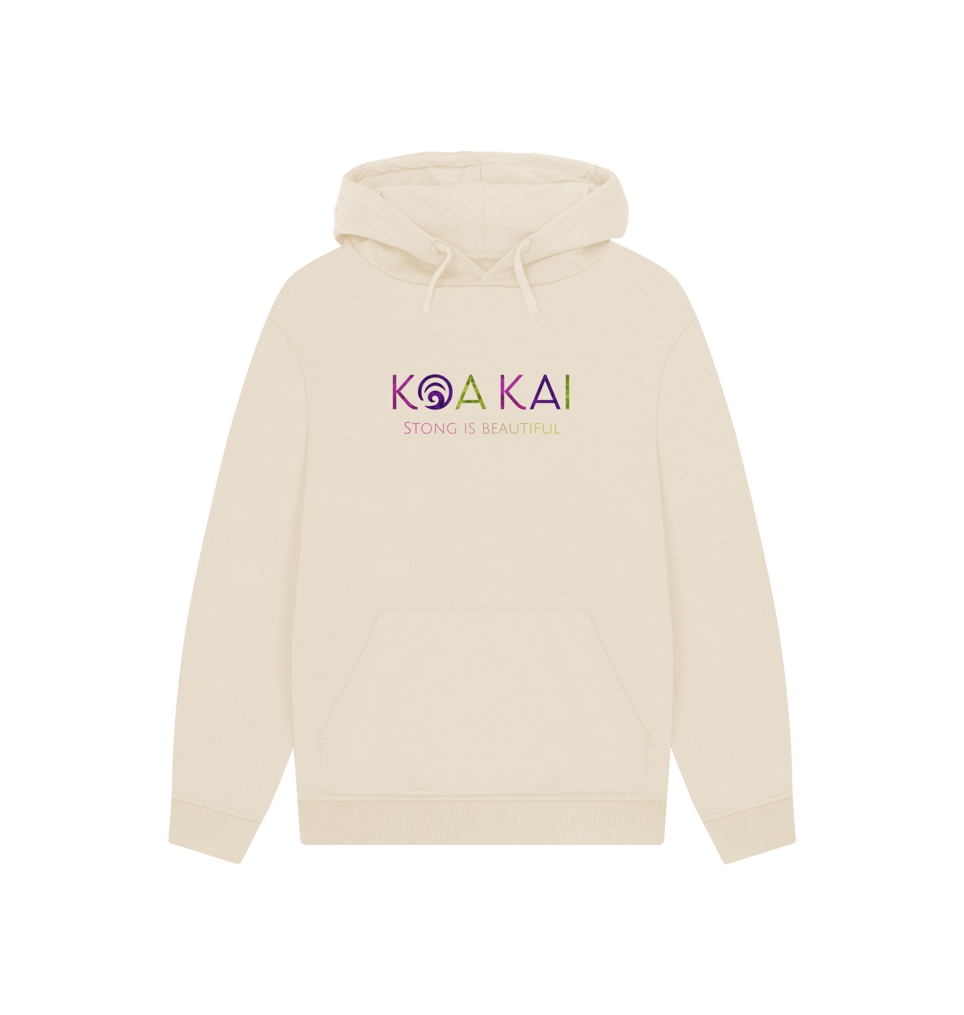 Oat Printed Hoody Front