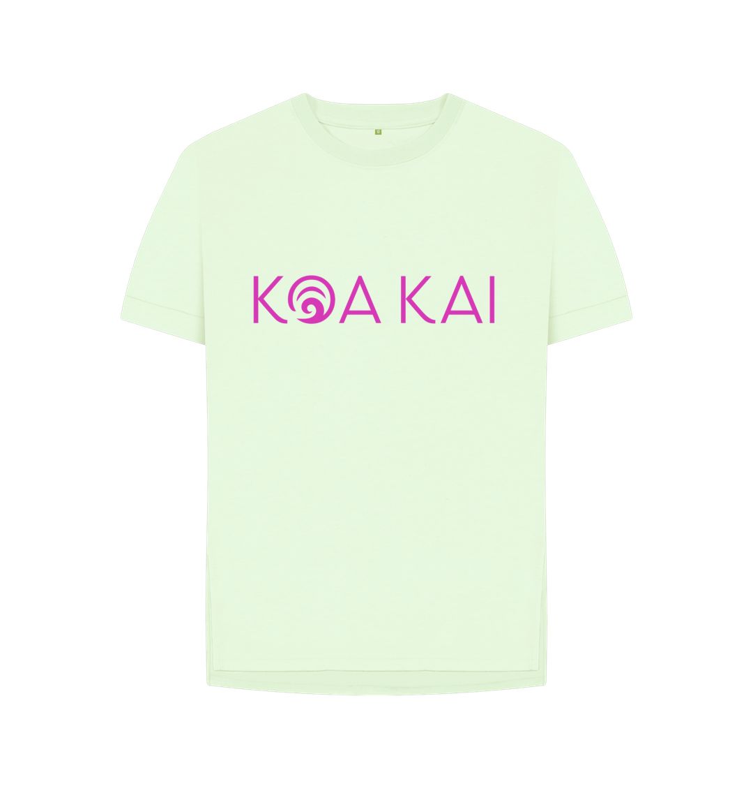 Pastel Green Koa Kai Women's Relaxed Fit Tee