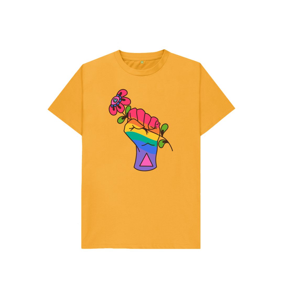 Mustard Rainbow hand by Ella