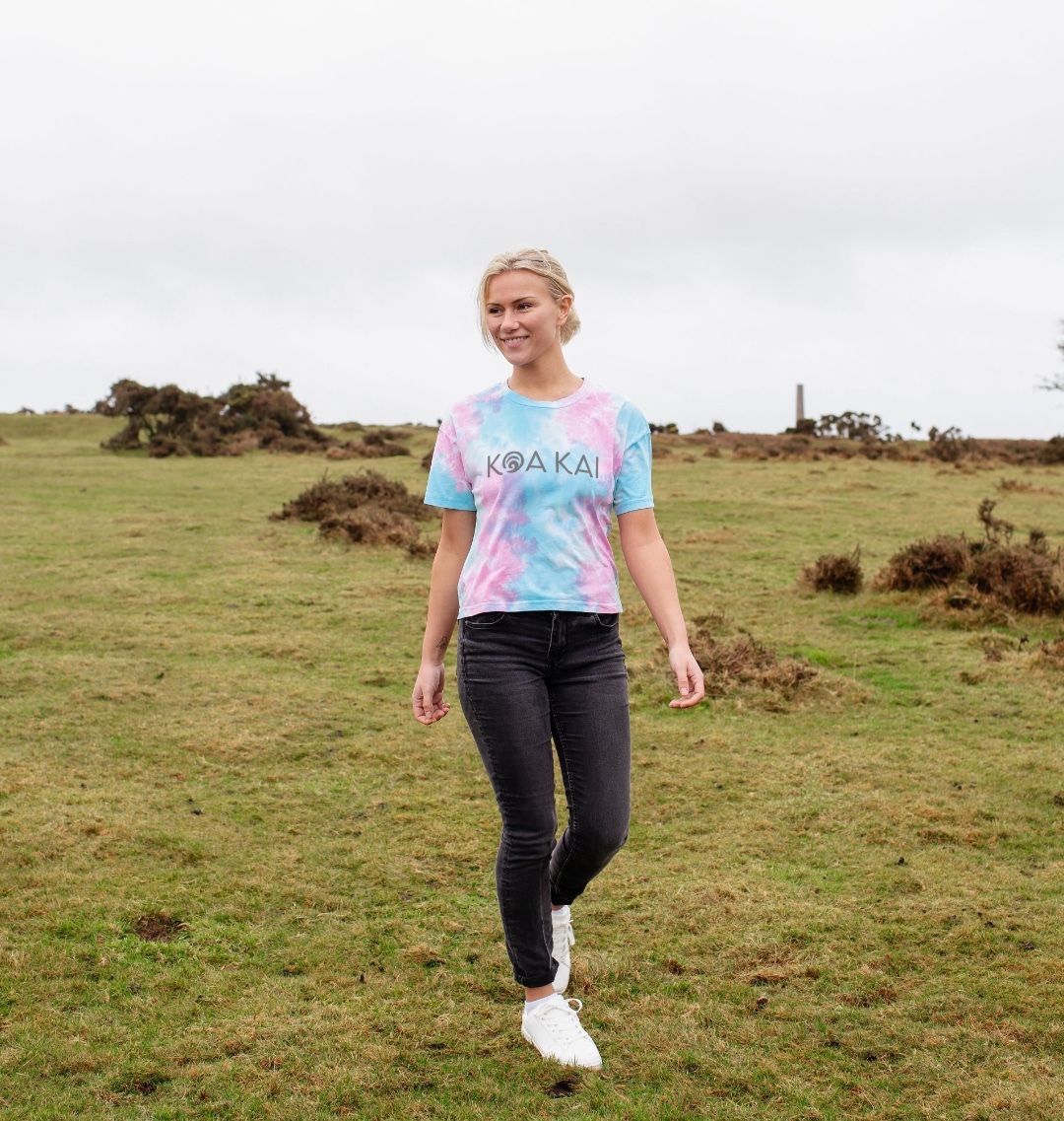 Tie-die Koa Kai crop t-shirt