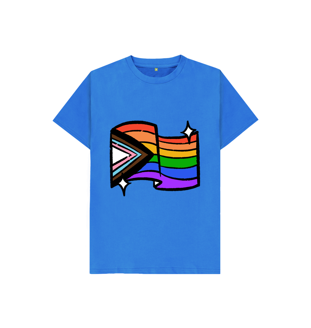 Bright Blue Printed Kids T-Shirt