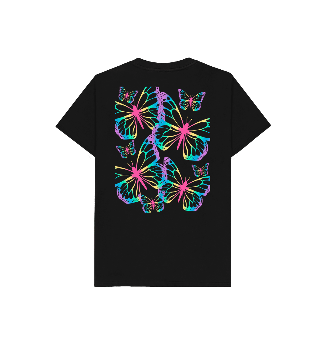 Black Printed Kids T-Shirt