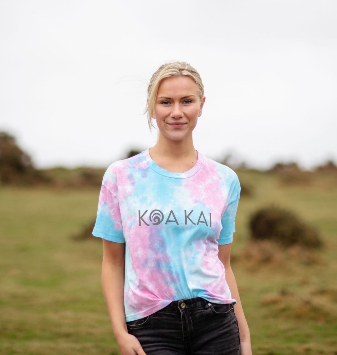 Tie-die Koa Kai crop t-shirt