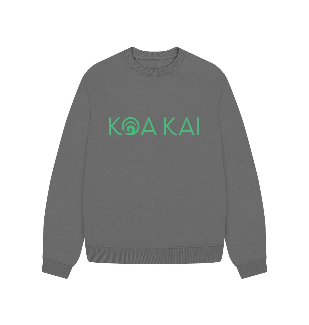 Slate Grey Olive Koa Kai oversized jumper