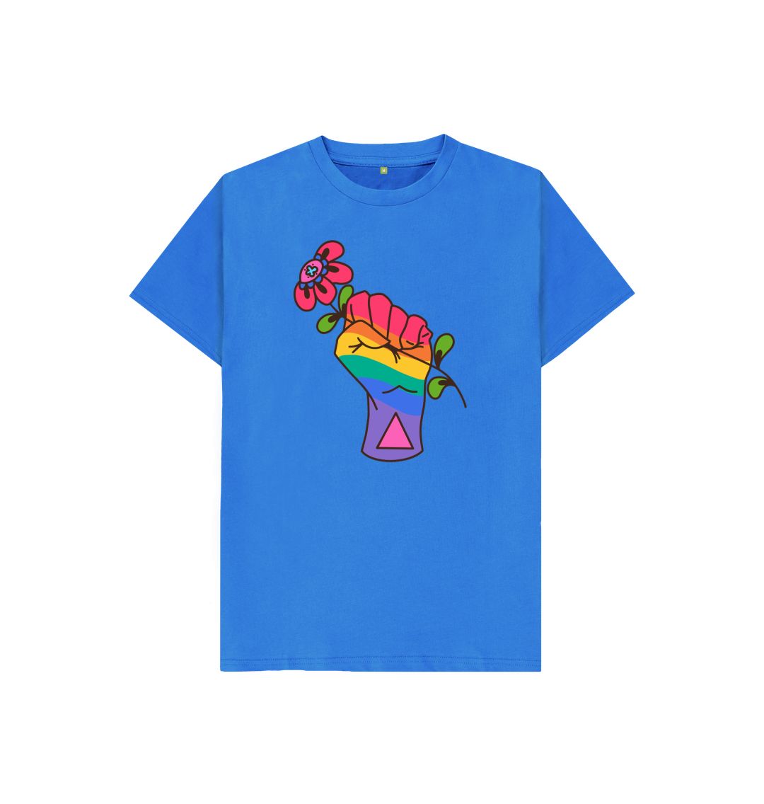 Bright Blue Rainbow hand by Ella