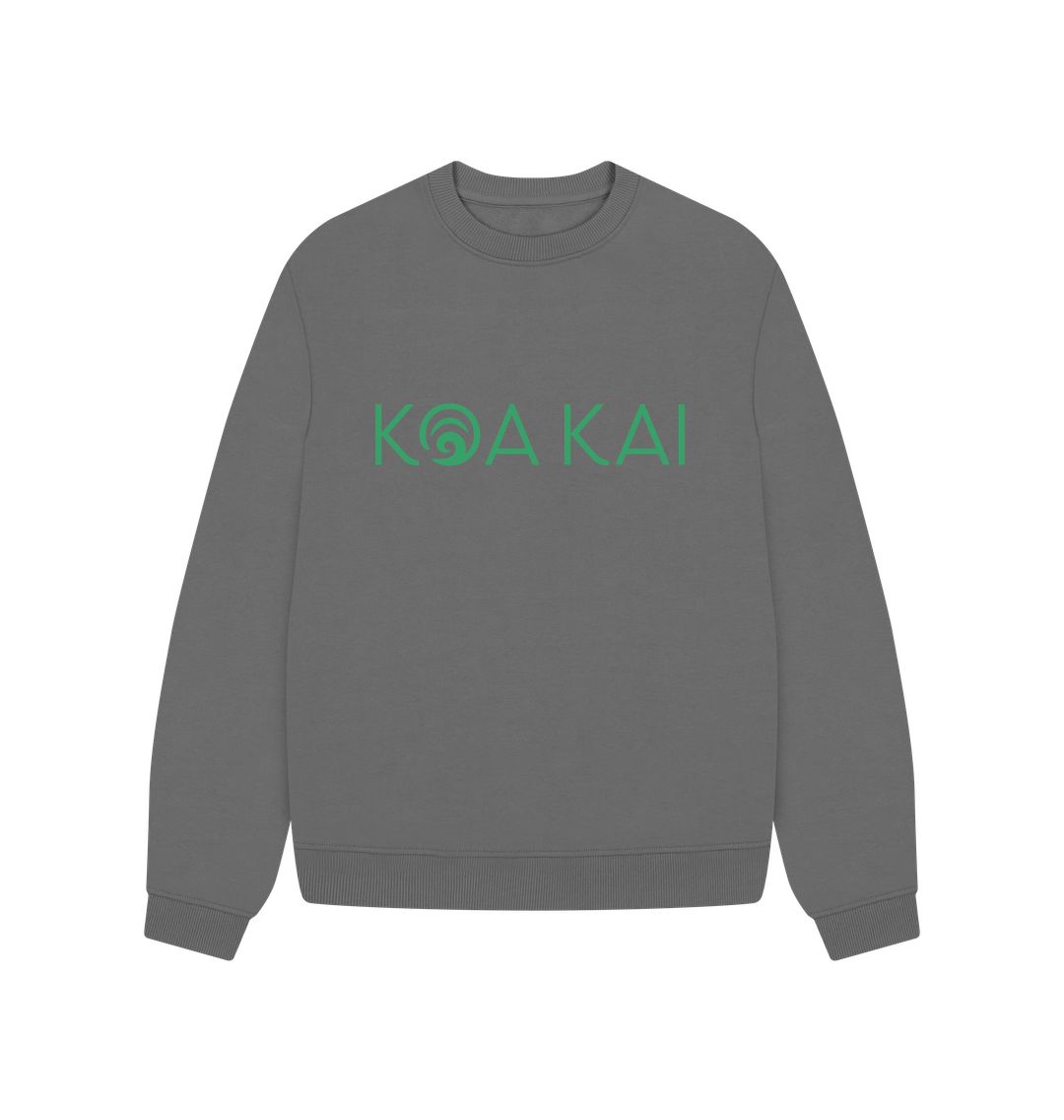 Slate Grey Koa Kai Olive Oversized jumper
