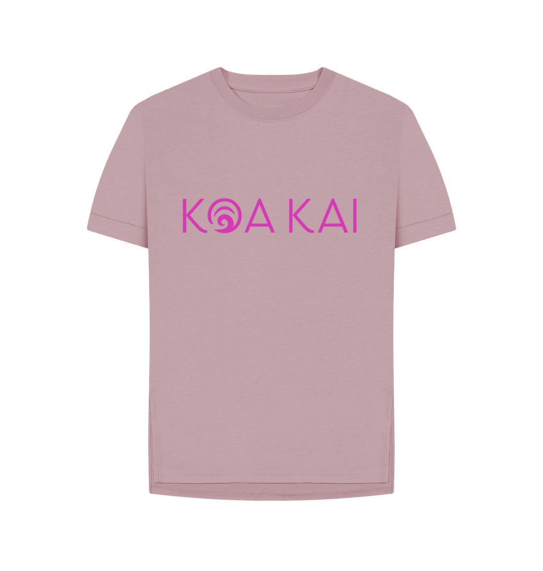 Mauve Koa Kai Women's Relaxed Fit Tee