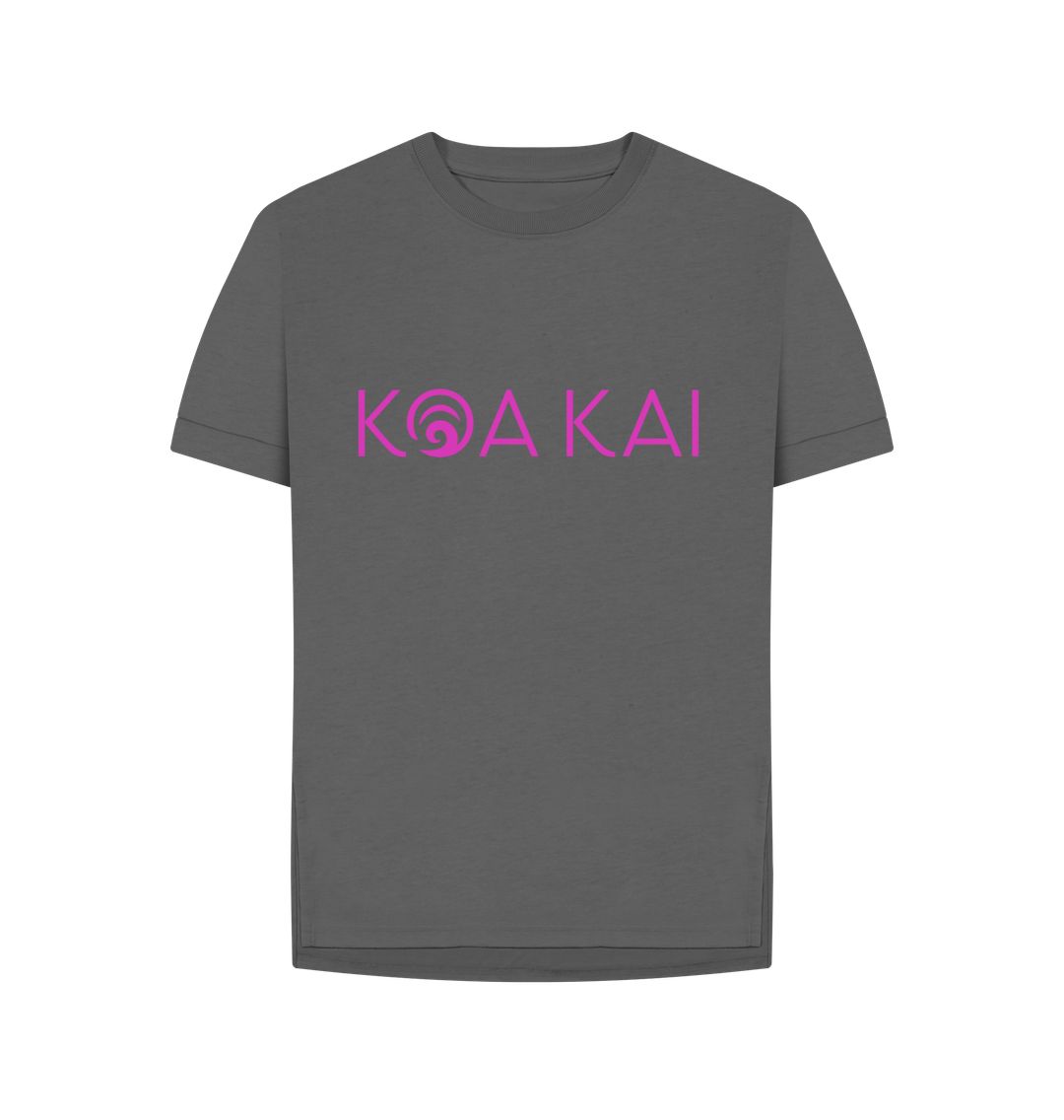 Slate Grey Koa Kai Women's Relaxed Fit Tee