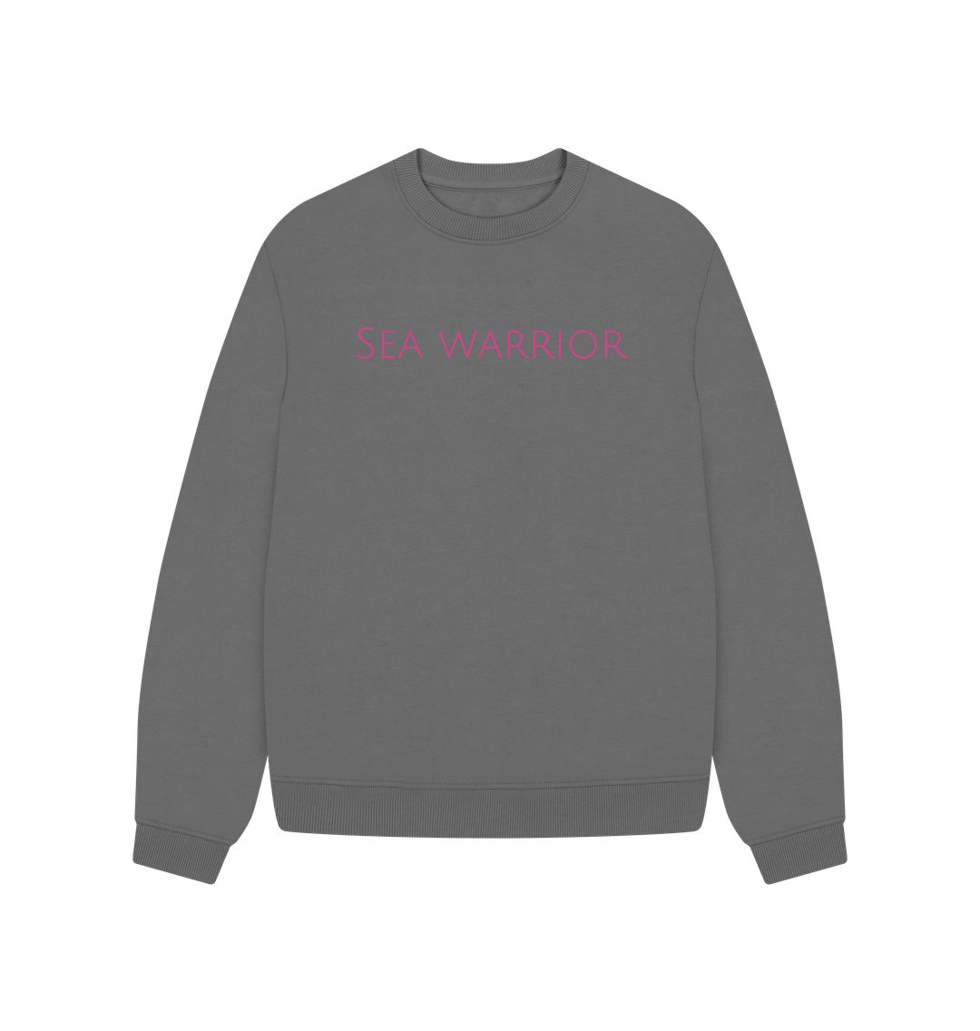 Slate Grey Sea Warrior Women's Oversized Jumper