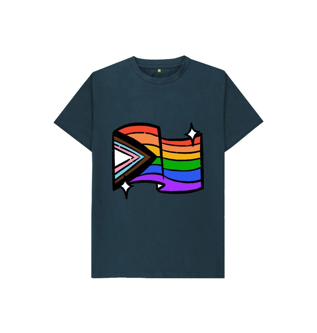 Denim Blue Pride butterfly tee by Ella