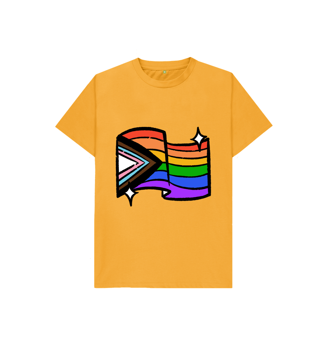 Mustard Printed Kids T-Shirt